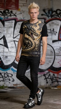 Image 2 of Arney's Dragon - All Over Print, Athletic T-Shirt