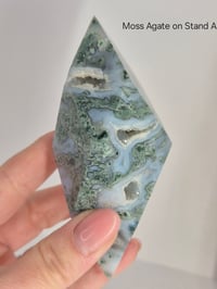 Image 1 of Moss Agate on stand
