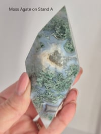 Image 3 of Moss Agate on stand