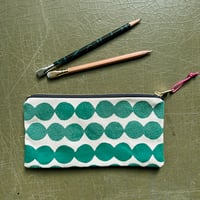 Image 2 of Bubble Dots printed fabric pencil case