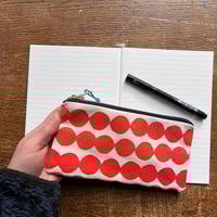 Image 3 of Bubble Dots printed fabric pencil case