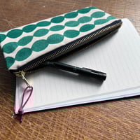 Image 4 of Bubble Dots printed fabric pencil case