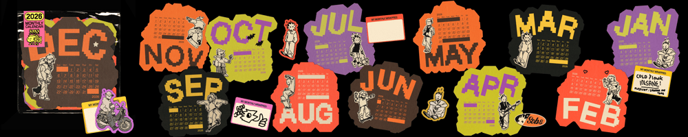 Sob's 2026  monthly calendar