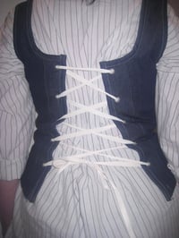 Image 3 of One of a kind Denim Corset