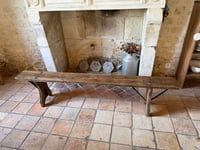 Image 4 of Banc de ferme ancien rustique - Meuble brocante
