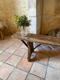 Image 3 of Banc de ferme ancien rustique - Meuble brocante