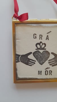 Image 3 of GRÁ MÓR hanging linocut