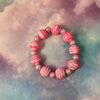 Image 9 of Zebra Pattern Kandi Cuff Bracelet