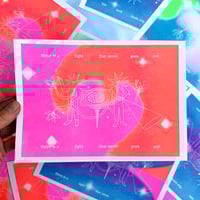 Image 1 of Risografias A5: There Is A Light That Never Goes Out / Rosa y Naranja.