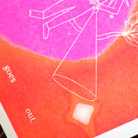 Image 4 of Risografias A5: There Is A Light That Never Goes Out / Rosa y Naranja.