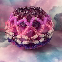 Image 1 of Magenta Stars Kandi Cage Cuff