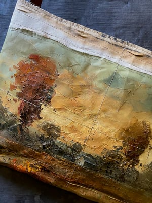 Image of one of a kind painting bag - landscape no. 04