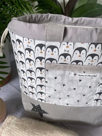 Image 2 of Sac à projets Taille M: Pingouins party