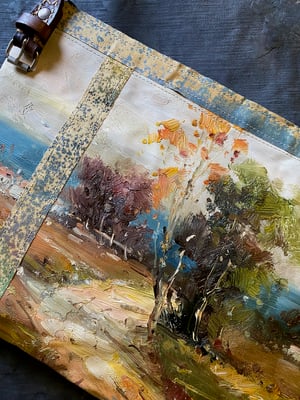 Image of one of a kind painting bag - landscape no. 06