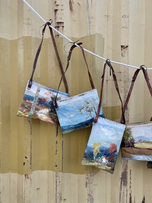 Image of one of a kind painting bag - landscape no. 06