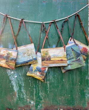 Image of one of a kind painting bag - landscape no. 06