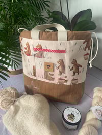 Image 1 of Sac à Projets taille M, poche avant : La cueillette des oursons