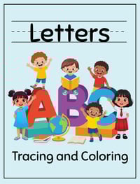 Image 2 of PDF VERSION: ALL 3 SETS - Letters, Numbers & Shapes Tracing & Coloring Pages