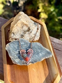 Image 1 of Sonora Sunrise Rustic Copper Heart necklace 