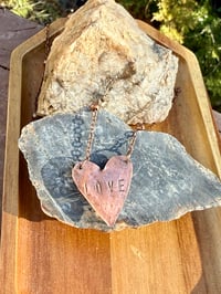 Image 2 of Sonora Sunrise Rustic Copper Heart necklace 
