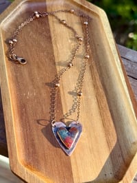 Image 3 of Sonora Sunrise Rustic Copper Heart necklace 
