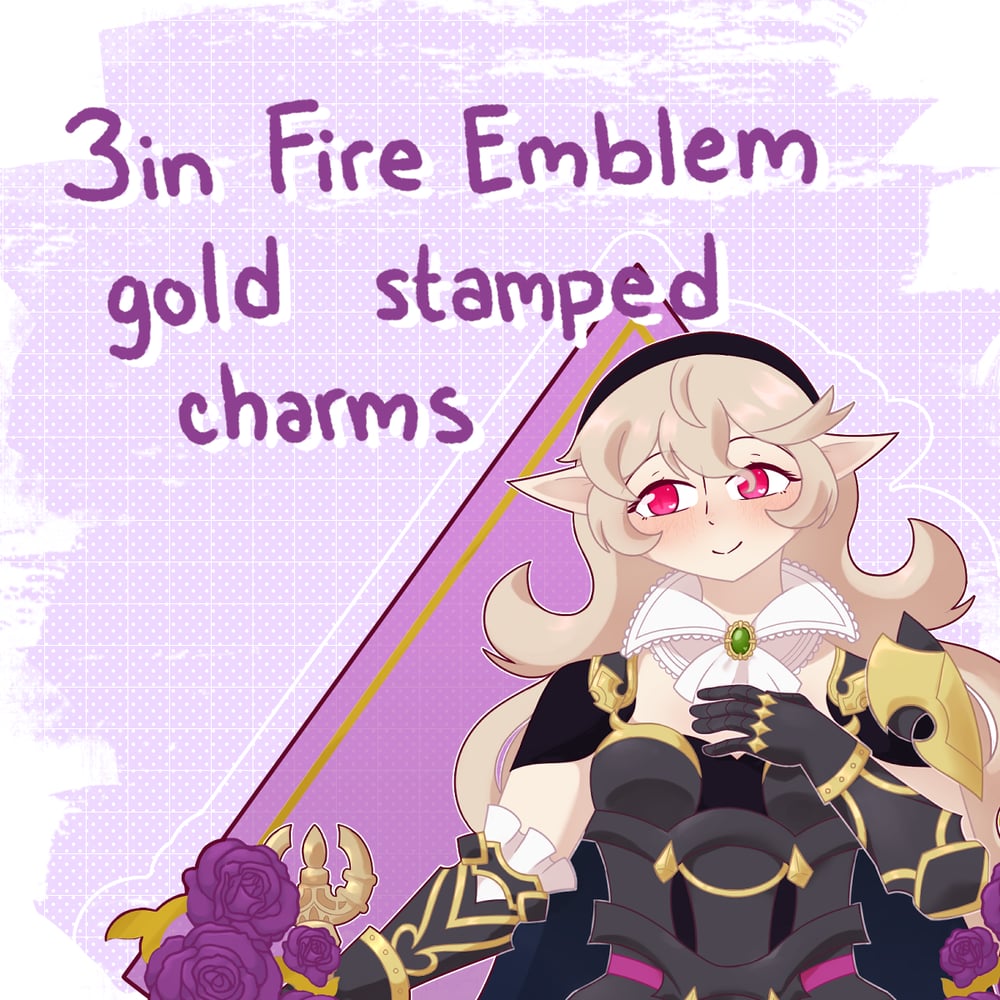 Image of 3in Fire Emblem Gold Stamped Charms