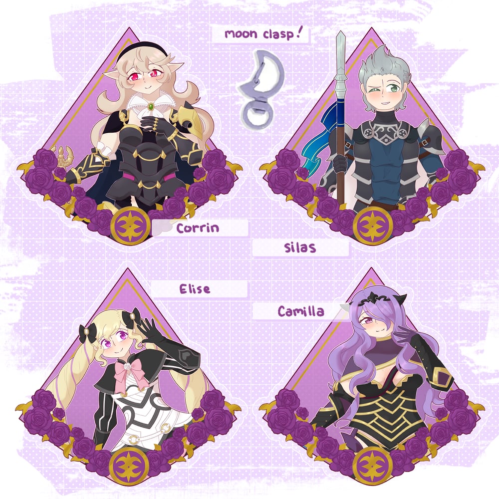 Image of 3in Fire Emblem Gold Stamped Charms by Rocky