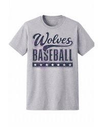 Wolves baseball distressed tee