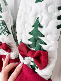 Image 4 of Upcycled Quilted Evergreen Fleece Lined Mittens 