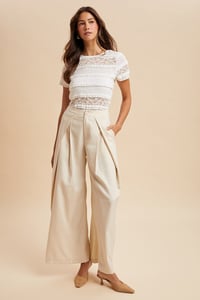 Image 2 of Stretch Frill Lace Top - APRIL 