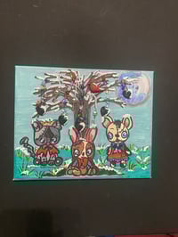 Image 1 of Zombie Pets mixed media painting 