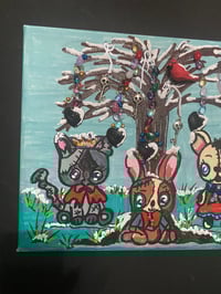 Image 2 of Zombie Pets mixed media painting 