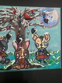 Image 3 of Zombie Pets mixed media painting 