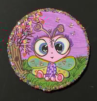 Image 1 of Firefly in heart PJs mixed media painting