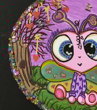 Image 3 of Firefly in heart PJs mixed media painting