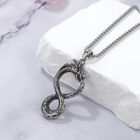 Image 7 of 👑The Armored Kingdom Eternal Coil of the Dragon Necklace - Stainless Steel Pendant & Chain