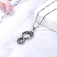 Image 4 of 👑The Armored Kingdom Eternal Coil of the Dragon Necklace - Stainless Steel Pendant & Chain