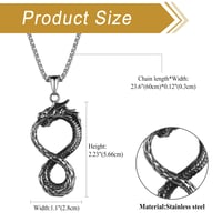 Image 6 of 👑The Armored Kingdom Eternal Coil of the Dragon Necklace - Stainless Steel Pendant & Chain