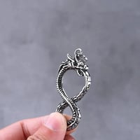 Image 5 of 👑The Armored Kingdom Eternal Coil of the Dragon Necklace - Stainless Steel Pendant & Chain