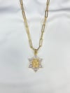VIRGIN MARY DIAMOND STAR NECKLACE 