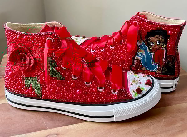 Image of Betty Boop Valentines Day Edition Converse
