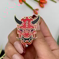 Image 1 of Oni Mask Enamel Pin