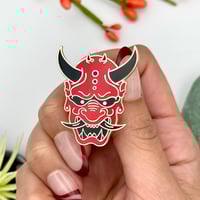 Image 4 of Oni Mask Enamel Pin