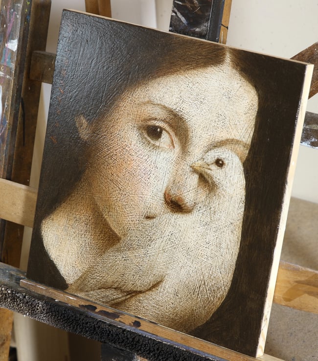Woman With a Bird  II