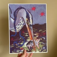 Image 2 of sparkling streams heron print