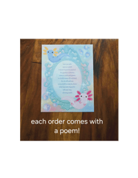 Image 4 of "wish upon a axolotl" print