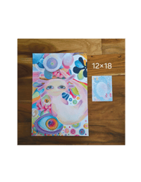 Image 3 of "wish upon a axolotl" print