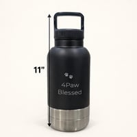 Image 2 of Botella Portátil 32 oz Térmica con Dos Bowls de Acero Inoxidable – 4Paw Blessed