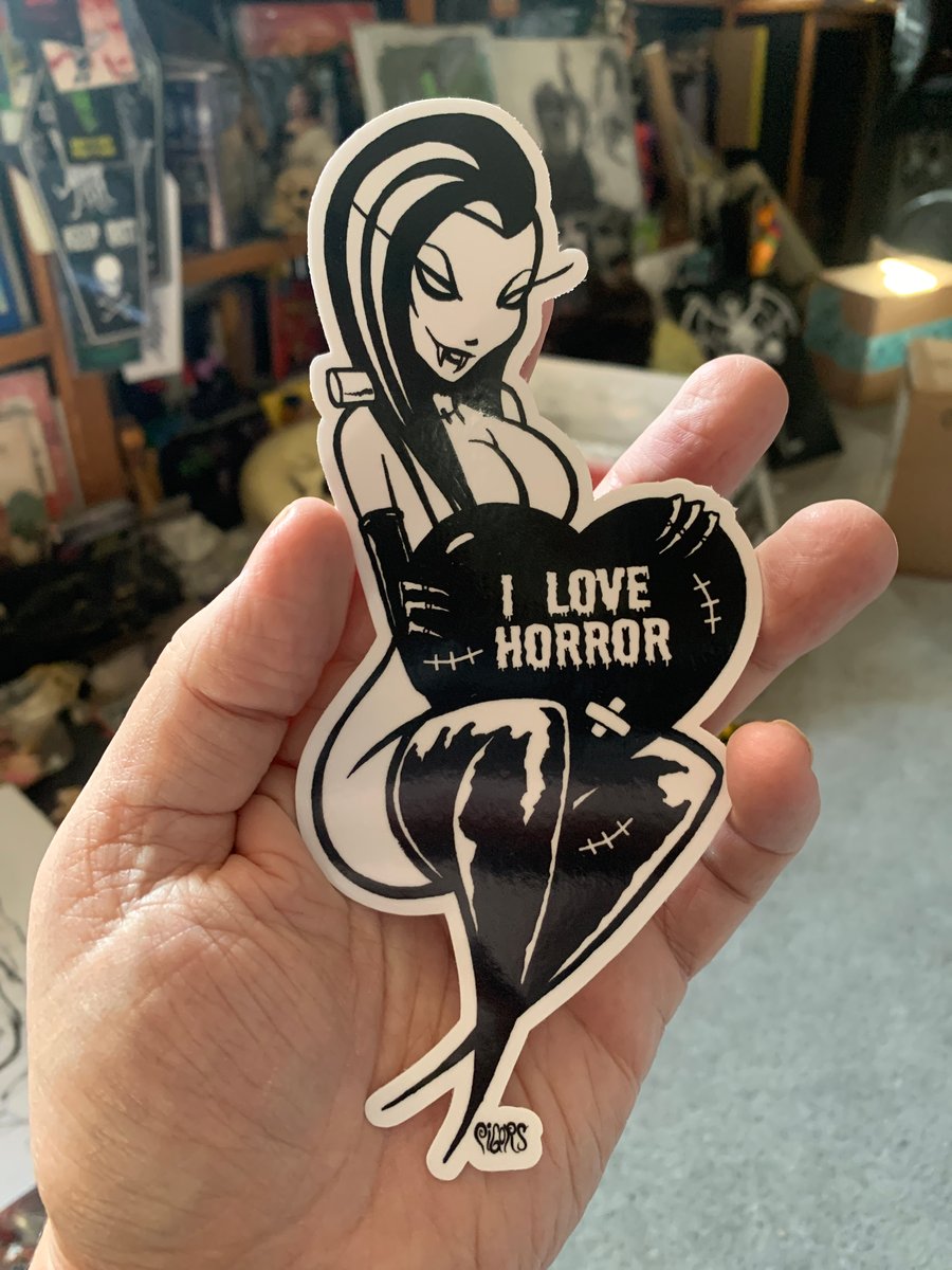 Image of NEW! I love Horror   - STICKER back in stock 