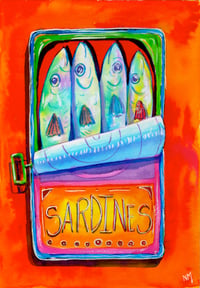 Tinned Sardines - Watercolor Art Print
